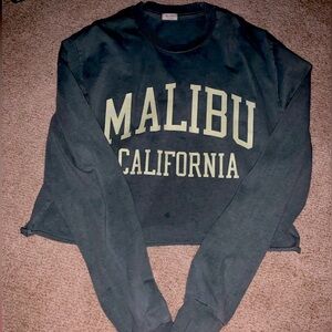 Malibu California semi-cropped long sleeve shirt